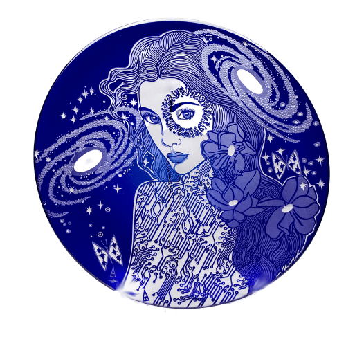 Contemporary abstract glass artwork by Trish Duggan