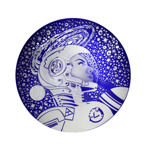 Vibrant glass sculpture artwork by Trish Duggan